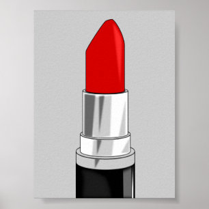 13479 RED LIPSTICK MAKEUP BEAUTY MODE STYLE SAL POSTER