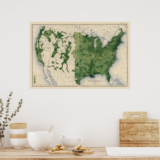 134 Waarde boerderij producten 1900 Poster (Keuken)