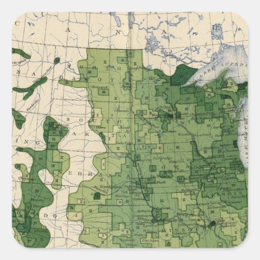 134 Waarde boerderij producten 1900 Vierkante Sticker (Voorkant)