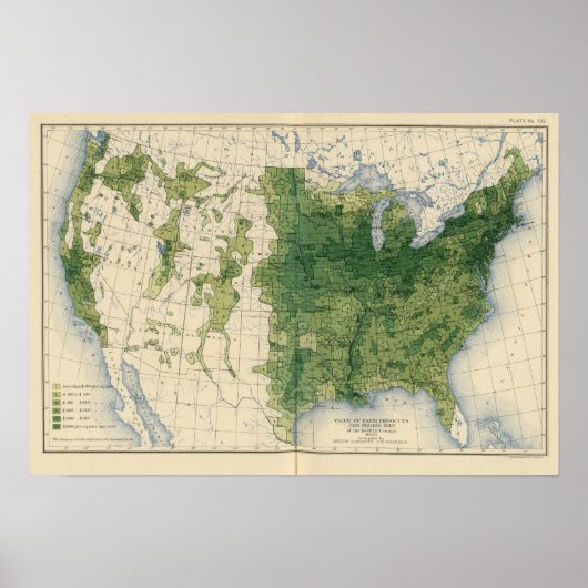 135 Waarde boerderij producten 1900 Poster (Voorkant)