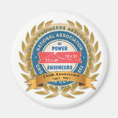 135e Jubileum ronde magneet (Voorkant)