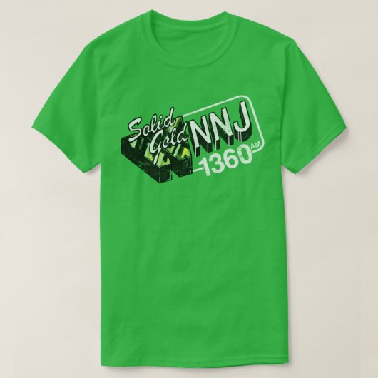 1360 AM WNNJ New Jersey 70s Radio Station T-shirt (Design voorkant)