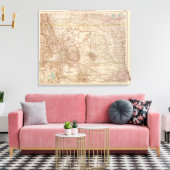 13637 Mont, ND, SD, Wyo, Neb Canvas Afdruk (Insitu (Woonkamer))