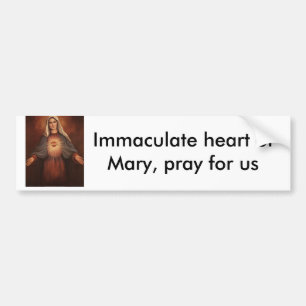 136-22521~Mary-s-Immaculate-Heart-Posters, Imma... Bumpersticker