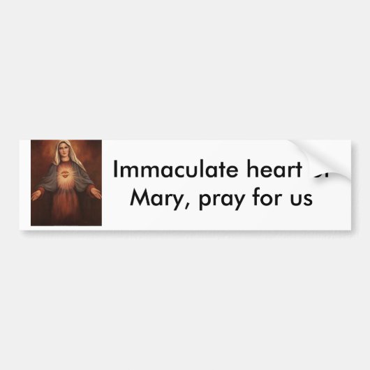 136-22521~Mary-s-Immaculate-Heart-Posters, Imma... Bumpersticker (Voorkant)
