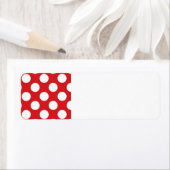 136 RODE WITTE POLKA DOTS POLKADOT PATROON BACKGRO ETIKET (Insitu)