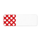 136 RODE WITTE POLKA DOTS POLKADOT PATROON BACKGRO ETIKET (Voorkant)