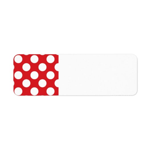 136 RODE WITTE POLKA DOTS POLKADOT PATROON BACKGRO ETIKET (Voorkant)