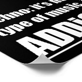 13770 techno-type muziekverslaving motto-voorkeur poster (Hoek)