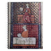 137-0011409/1 Gewoonde vrouw met een duif en een m Notitieboek (Voorkant)