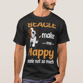139 Beagle maak me gelukkig T-shirt