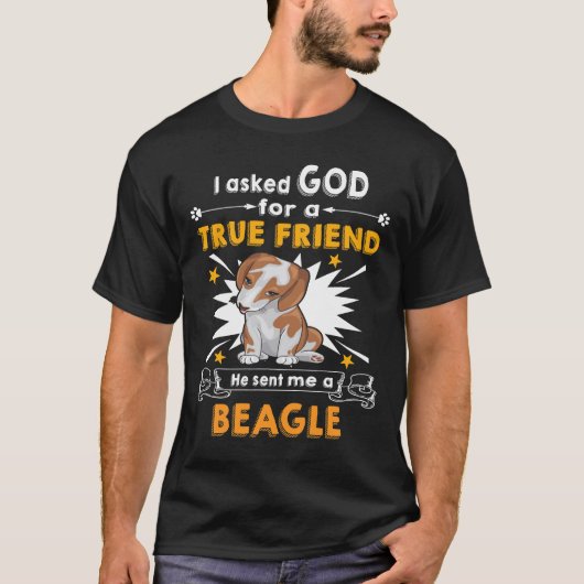 139 Geëigende vriend - een beagle T-shirt (Voorkant)