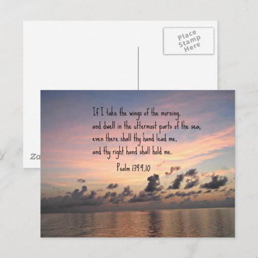 139 psalm: 9,10 briefkaart (Voorkant / Achterkant)