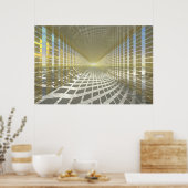 #13-02 Gold Hall: Luchtruimreflecties Hallo Poster (Keuken)
