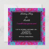 13 13th Birthday Lips Koe Paars Roze Blauwgroen Kaart (Achterkant)