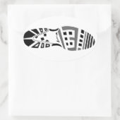 13.1 (1/2 marathon) hardloopschoen ovale sticker (Tas)