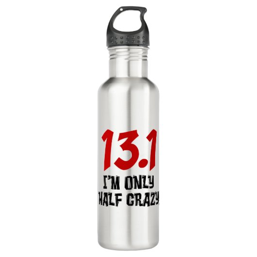 13.1 Alleen halve Crazy halve marathon Waterfles (Voorkant)