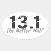 13.1 De betere halfhoge marathonloper Ovale Sticker (Voorkant)