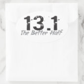 13.1 De betere halfhoge marathonloper Ovale Sticker (Tas)