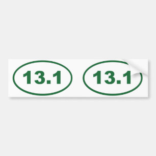 13.1 groen bumpersticker