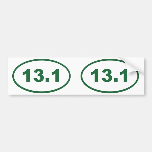 13.1 groen bumpersticker (Voorkant)