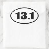 13.1 Half marathon ovaal Ovale Sticker (Tas)
