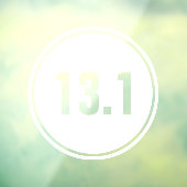 13.1 Half Marathon Running Raamsticker (Vel 3)