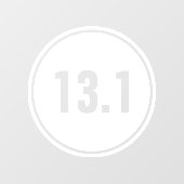 13.1 Half Marathon Running Raamsticker (Vel)