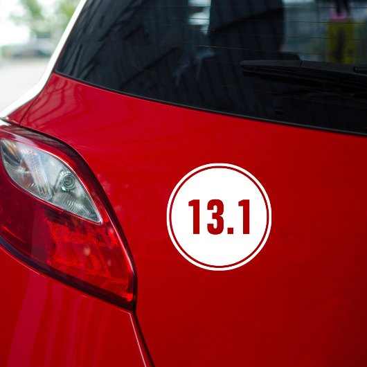 13.1 Half Marathon Running Ronde Sticker