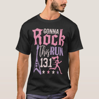 13 1 Half marathon Women Runner Rock Running Athl T-shirt
