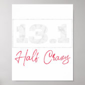 13.1 Halfgekke halve marathon die op loopbaanonder Poster (Voorkant)