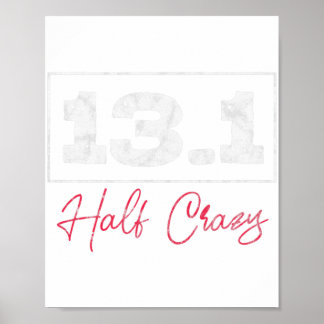 13.1 Halfgekke halve marathon die op loopbaanonder Poster