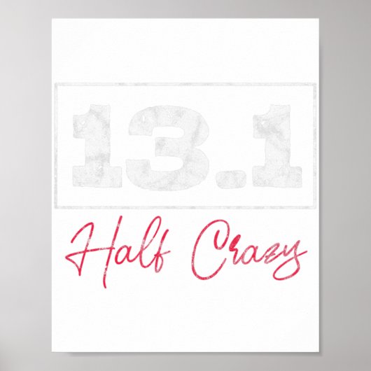 13.1 Halfgekke halve marathon die op loopbaanonder Poster (Voorkant)