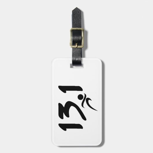 13.1 halve marathon bagagelabel (Voorkant verticaal)