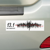 13.1 Halve marathon Bumpersticker (Op auto)