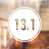 13.1 Halve Marathon Hardlopen Raamsticker (Vel 2)