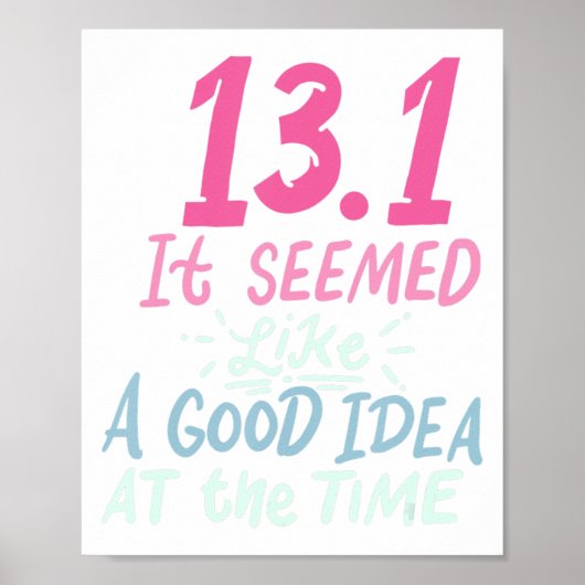 13.1 Halve marathon leek een goed idee toen Qu Poster (Voorkant)