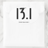 13.1 halve marathon ovale sticker (Tas)