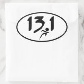13.1 halve marathon ovale sticker (Tas)
