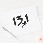 13.1 halve marathon ovale sticker (Envelop)