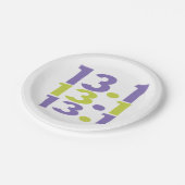 13.1 halve marathon papieren bordje (Gekanteld)