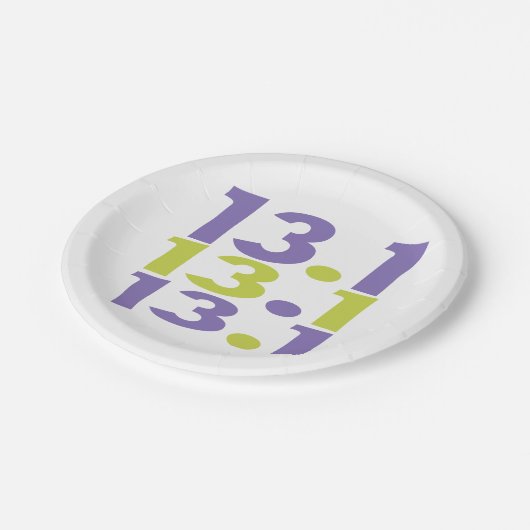 13.1 halve marathon papieren bordje (Gekanteld)