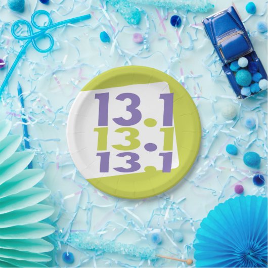 13.1 halve marathon papieren bordje (Feest)