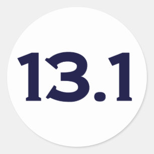 13.1 halve marathon ronde sticker