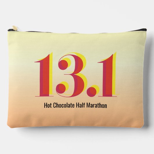 13.1 Halve marathon Running Bold Geel Rode Tekst Etui (Voorkant)