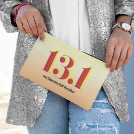 13.1 Halve marathon Running Bold Geel Rode Tekst Etui