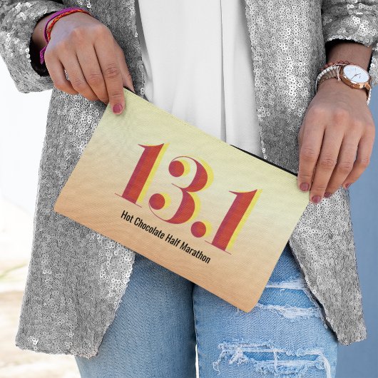 13.1 Halve marathon Running Bold Geel Rode Tekst Etui