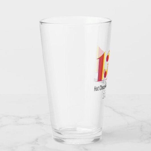 13.1 Halve marathon Running Bold Geel Rode Tekst Glas (Rechts)