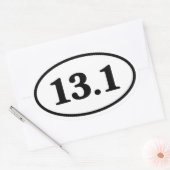 13.1 Halve marathonloper ovaal Ovale Sticker (Envelop)