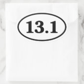 13.1 Halve marathonloper ovaal Ovale Sticker (Tas)